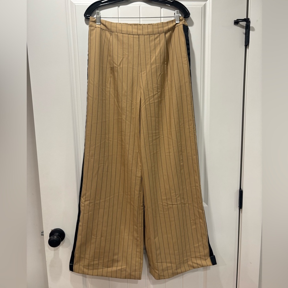 La Ligne Beige Striped Trousers